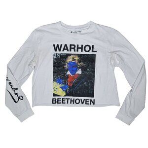 Andy Warhol x Zara Beethoven Long Sleeve cropped Tee artistic size Medium